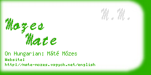 mozes mate business card